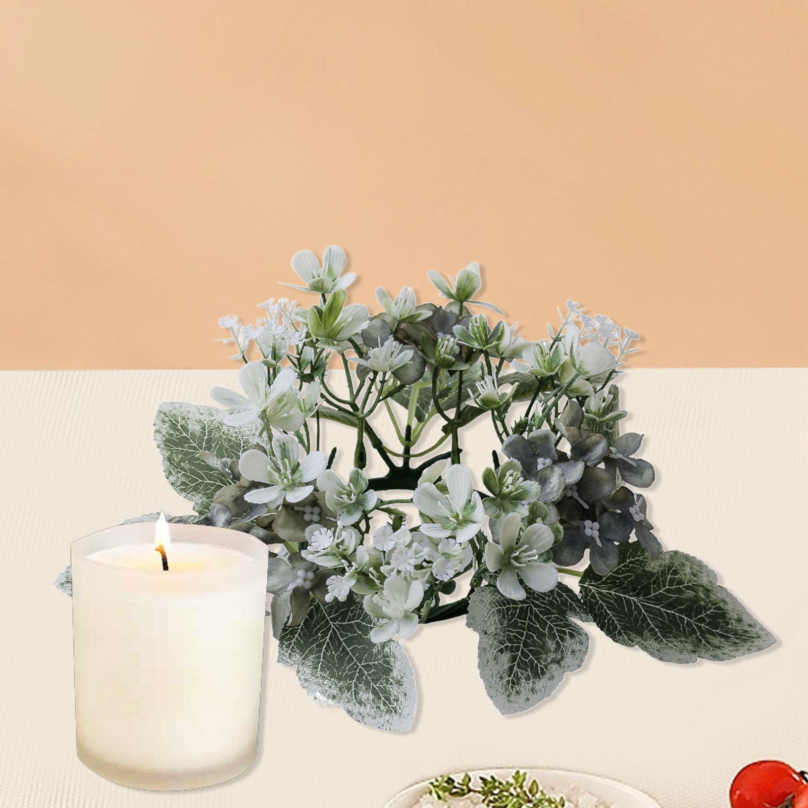 

Кольца для свечей Венок Держатель для палочки Орнамент Ремесло Цветочная композиция Свадебная входная дверь Diameter 25cm