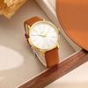 BUREI Damen-Analog-Quarzuhr, Wasserdicht, Beliebte Marke Modeuhr mit Lederarmband, Schlicht, Lässig, Leicht, Stilvolles Geschenk für Frauen (Br