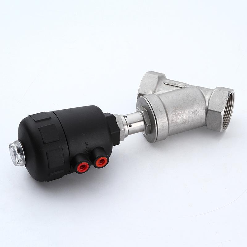 Stainless Steel Pneumatic Y-Type Angle Seat Valve for High-Temperature Steam and Gas Pipelines