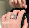 Jewelry, Handmade Wheat Ear Water Drop Gem Earrings, Banquet Haute Couture Glazed Flower Ball Snowflake Zircon Brooch Set