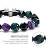AWNL Amethyst Natural Stone Bracelet with Silver Gift for Men's Clasp, Men, 16.5cm-18cm