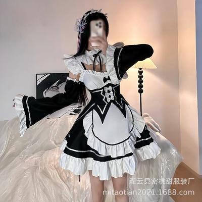 Sexy Alternative World Life Ramrem Maid Dress Pure Lolita 2D Anime Uniform
