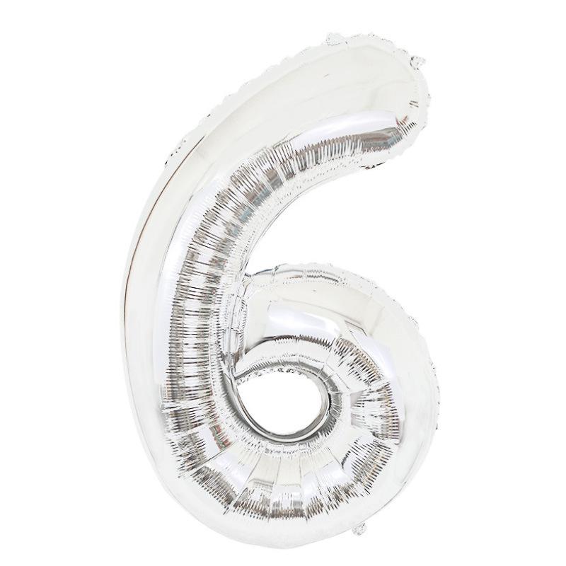 32-Inch Gradient Color Aluminum Foil Number Balloons - US Version
