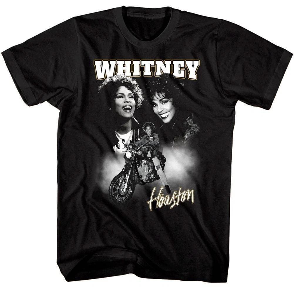 Whitney Houston Motorcycle Montage Men s T Shirt XL