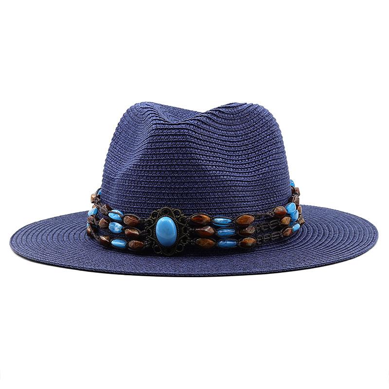 New scenic outdoor beach ethnic style western cowboy hat sunscreen sunshade straw hat jazz top hat hat