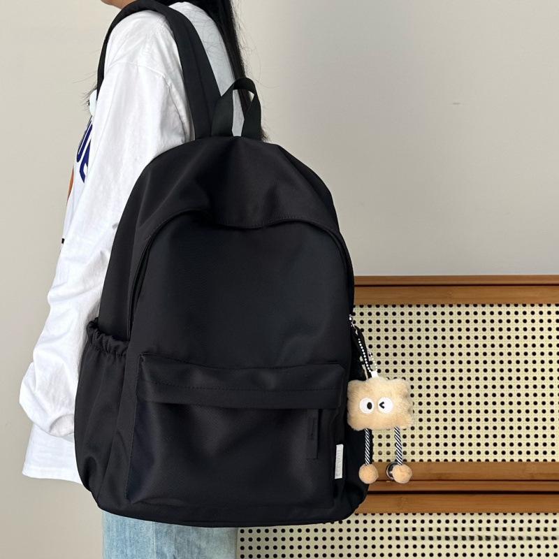 Stylish Solid Color Backpack for Junior High Girls & College Students