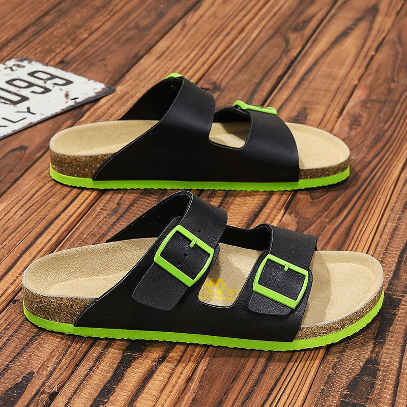 Fashion Man Leather Men Comfort Beach Slippers Men Designer Summer Comfortable Slippers Original Brand Pure Handmade High Quality Shoes
