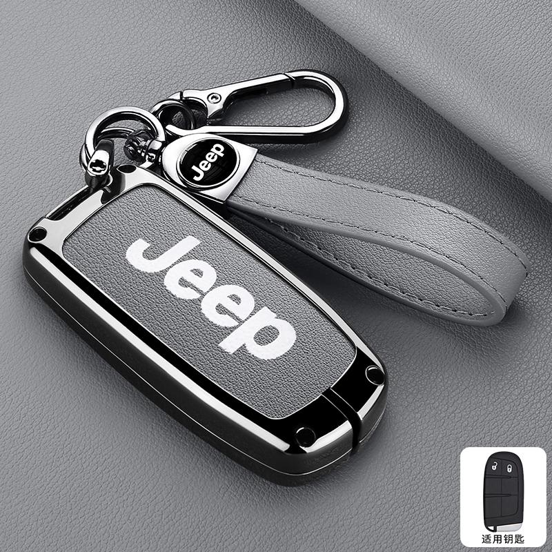 

For Jeep Zinc Alloy Leather Car Smart Key Case Cover Fob For Jeep Grand Cherokee WK2 KL Wrangler JK Renegade Commander Compas