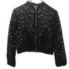 ZARA BASIC Linen Floral Race Jacket S Black Women Used