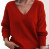 2026 New Women's Pullover Sweater, Loose V-Neck, Casual Versatile Knitwear