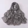 Versatile Solid Bamboo Yarn Scarf Soft Comfortable Autumn Winter Head Wrap For Women