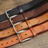 3.8CM Pure Cowhide High Quality Genuine Leather Belts for Men Brand Strap Male Pin Buckle Jeans Cowboy Cintos Luxury Designer