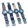 Corda per ombrello orologio impermeabile multifunzione sopravvivenza all'aperto Braccialetto corda per ombrello regolabile orologio avventura campeggio all'aperto