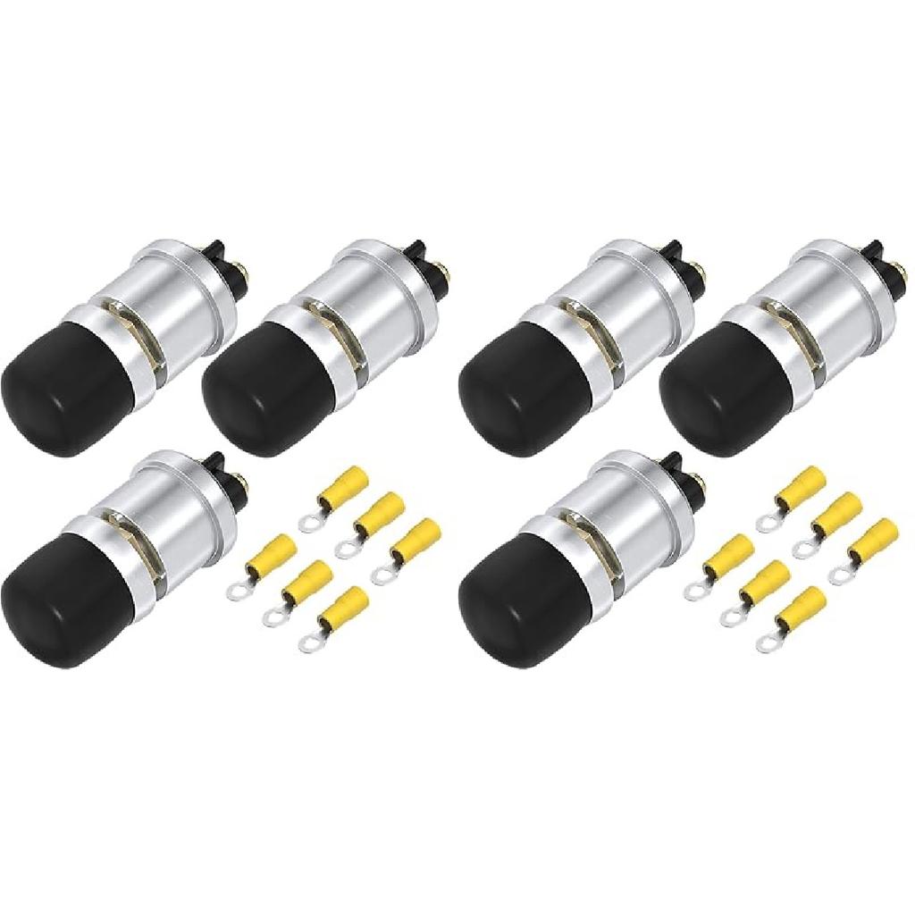 DaierTek Push Button Starter Switch 12V / 24V Waterproof Push Start Button 50A Heavy Duty Momentary Weatherproof for Horn Engine Car Truck Tractor