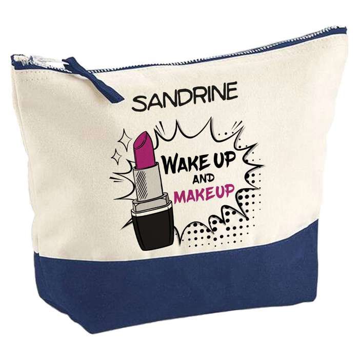 Trousse de maquillage - PLANETEE - Sandrine Wake Up and Makeup - Grand format - Coton - Impression HD
