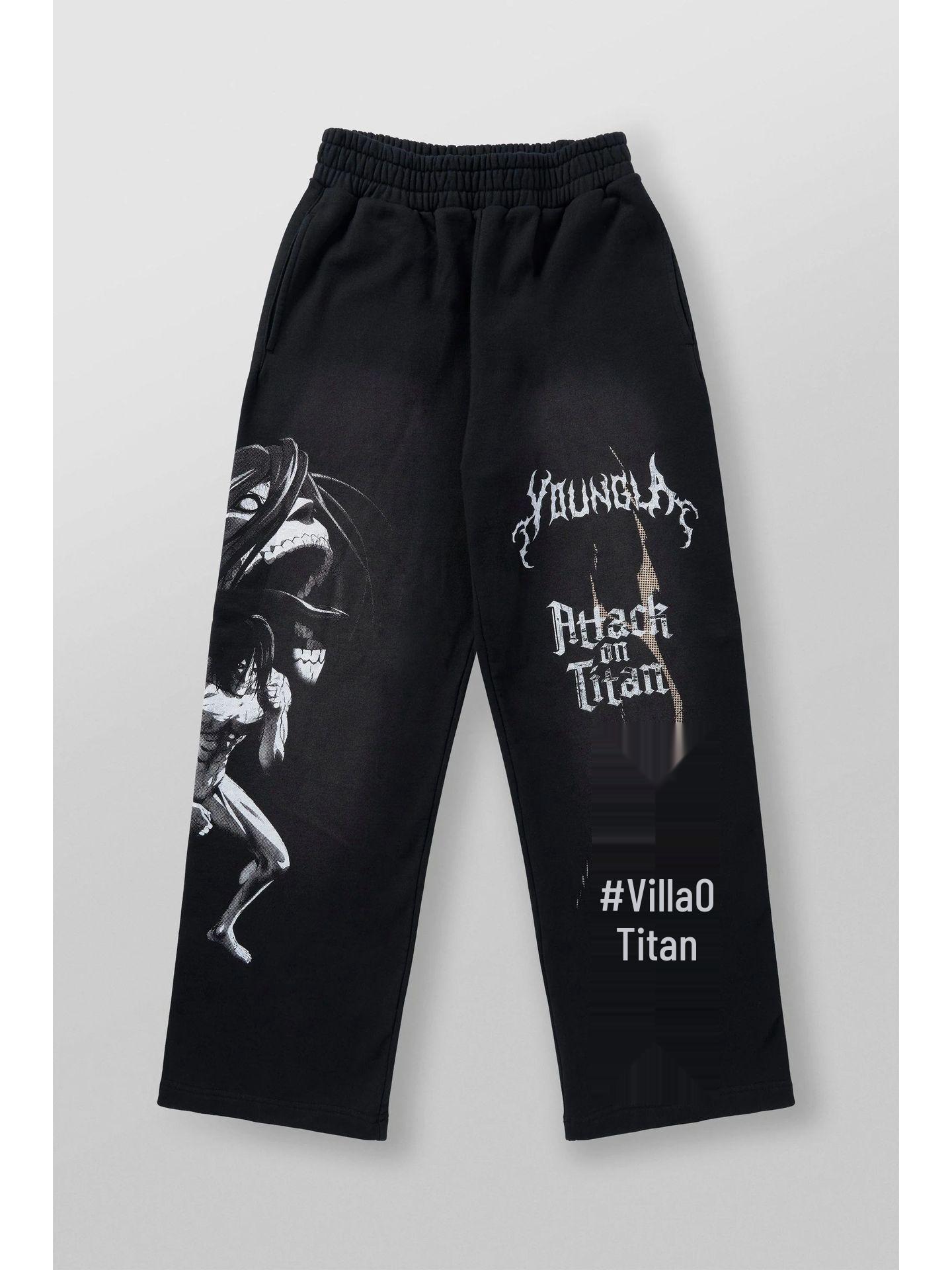 

Широкие джоггеры из махрового хлопка «Атака титанов» L