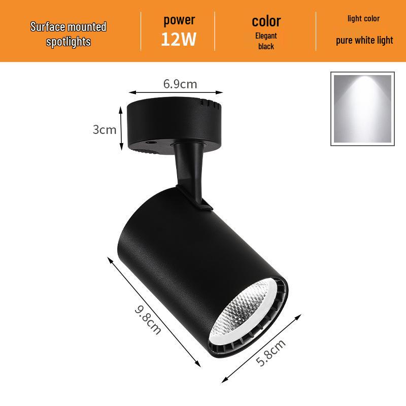 Adjustable COB Spotlight | Super Bright, Surface Mounted Downlight for Home & Commercial Use