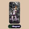 Date a Live Yamai Kaguya Glass MagSafe Mobile Phone Case for iPhone 17 16 15 14 13 12 11 Air Pro Max Plus Mini Colorful Cover