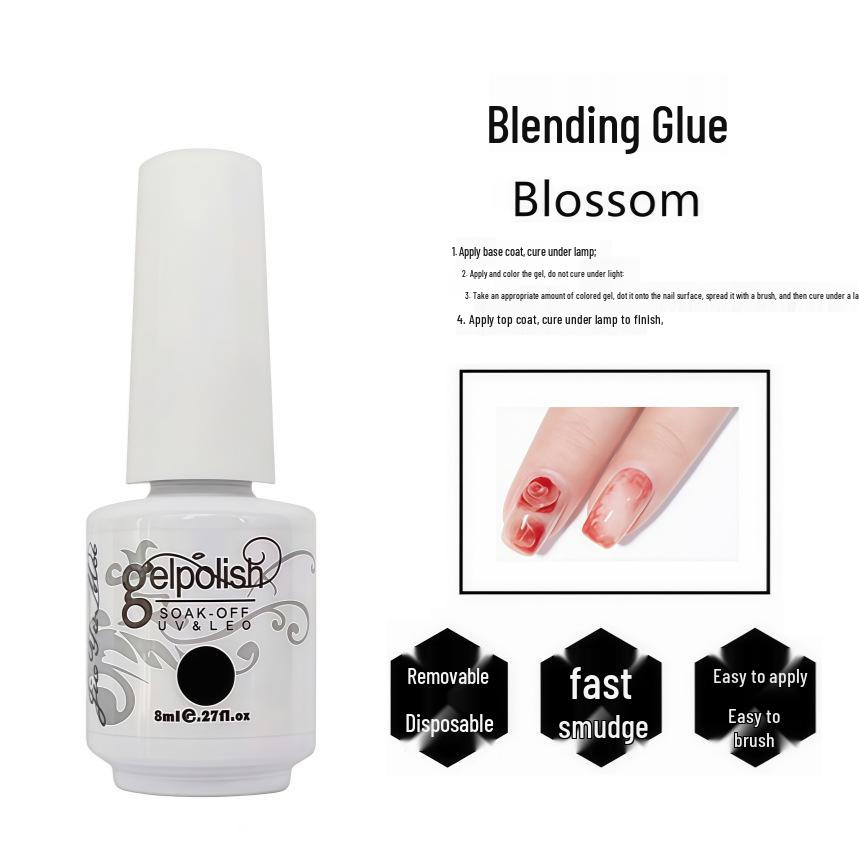 Nail Art Gel Set: Removable Base, Strengthening Gel, Matte Top Coat, No-Wipe Adhesive Gel Polish