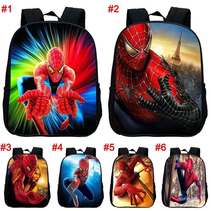 Spidermanfar From Home Kid Boys School Book Bag Backpack Shoulder Bags Rucksack