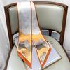 Long Silk Scarf Bag Tie Lady Neck Skinny Scarves Hairband Foulard Horse Print  Lady Neckerchief Ribbon  Spring New
