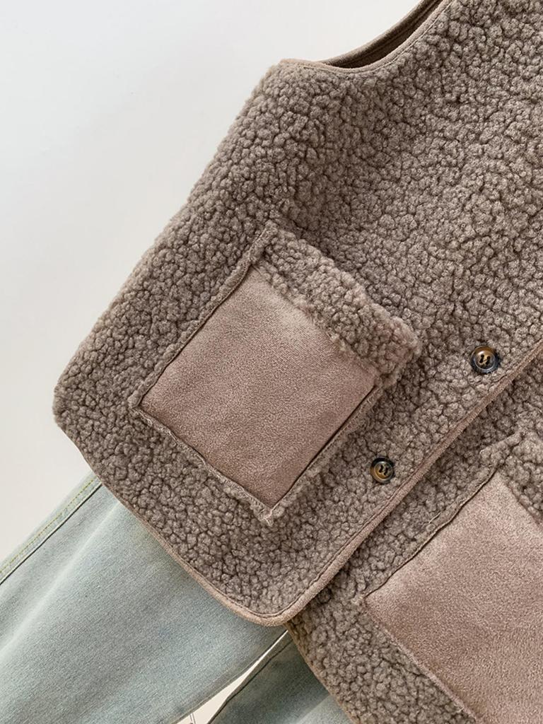 Women's Plus Size Faux Lambswool Vest - Autumn/Winter 2025 Collection