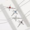 New Star Stone Pendant Fashion Love Infinite Love Cross Necklace