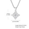 Collana Nodo Celtico Vnox per Uomo Ragazzo, Ciondolo Triquetra in Acciaio Inossidabile con Catena a Scatola Gioielli Amore Eterno Regali per Padre