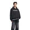 NOMANUAL Stamped Logo Hoodie   Black