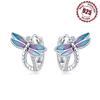 925 Silver Exquisite Dragonfly Earrings Jewelry Versatile Hoop Earrings For Women Jewelry Fine Birthday Party Gifts