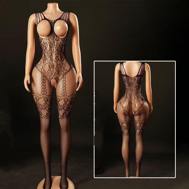 New Style Desire Underwear Hot Women Breastless Bodystocking Crotchless Sex Lingerie Erotic Babydoll Open Bra Porn Tights