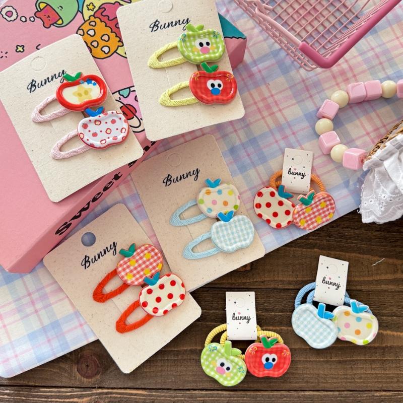 2Pcs/Set Resin Doodle BB Clips Funny Cute Fruit Hair Clips for Kids Non-Damage Gentle Hair Accessories for Girls Toddler Headwear Hair Accessories