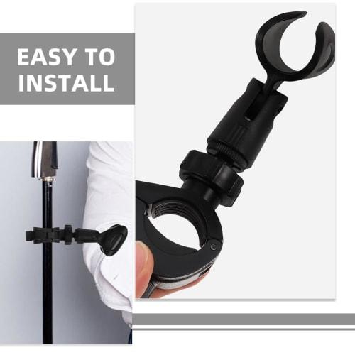 Alasum Microphone Clip Holder, Set of 2, Universal Microphone Stand/Handheld Microphone Extension Clip, U-Shaped Microphone Clip