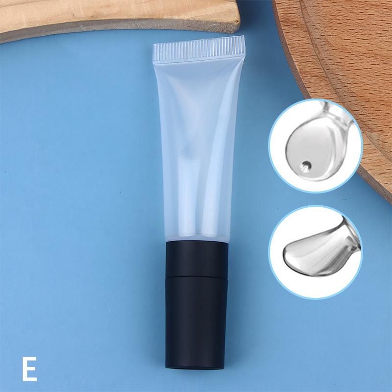 10G Průhledné měkké prázdné tuby na lesk na rty, nádobky na balzám na rty, plnitelné mini stlačovací kosmetické tuby, krém, pleťová voda, cestovní