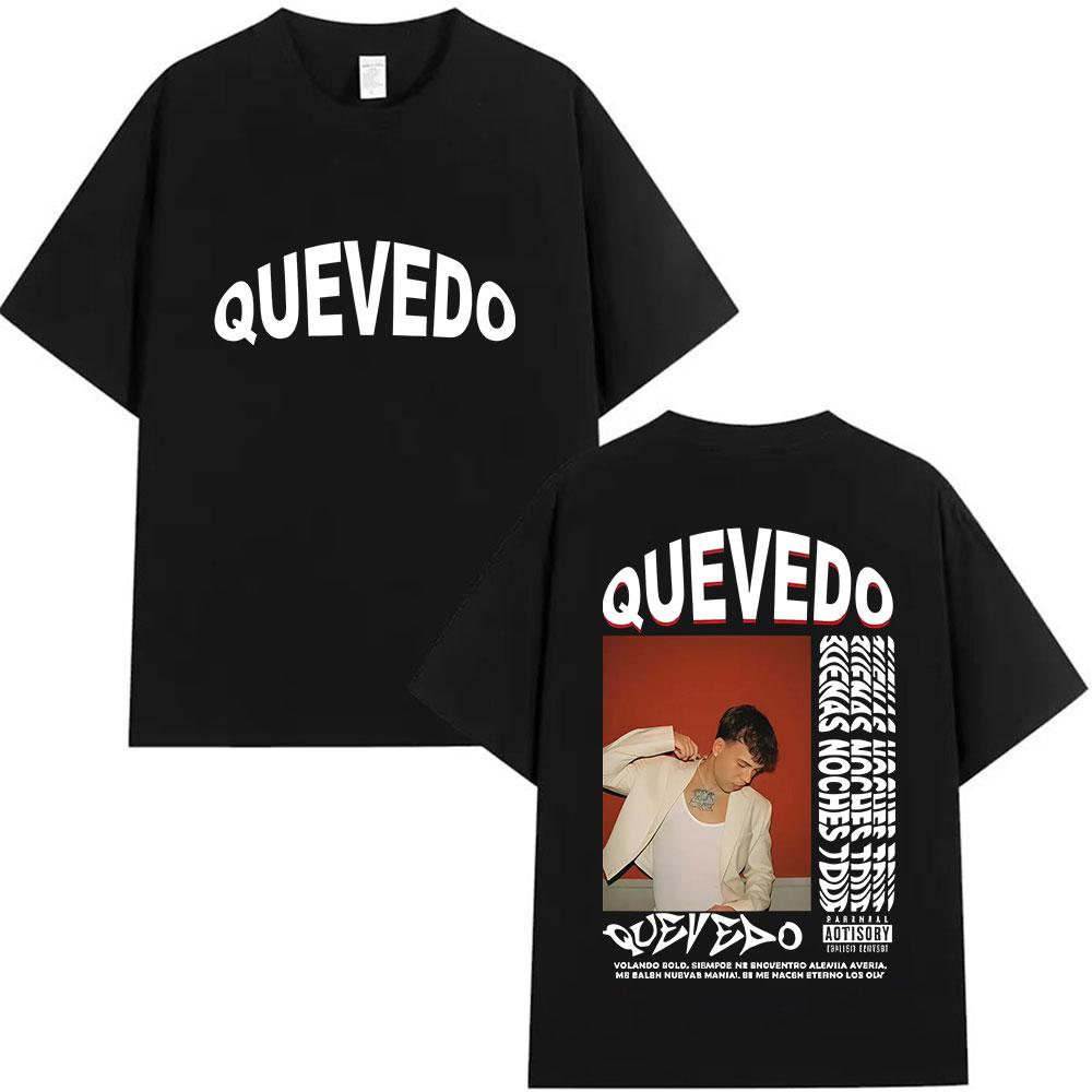 Rap Singer Quevedo Buena Noches Tour 2026 Mens Pop Music Hiphop Casual Cotton Tshirt M