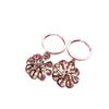 Exquisite Russian 585 Purple Gold European Snowflake Ear Buckle Shiny Temperament Rose Gold Plated Hollow Flower Earrings
