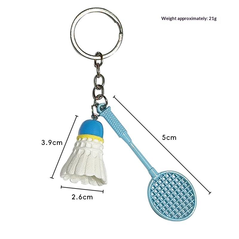 Mode Mini Bedeltje Badminton Racket Sleutelhanger Sleutelhouder Sleutelring Sleutelhangertje Badminton Hanger Sleutelring Voor Rugzakken En Sleutels