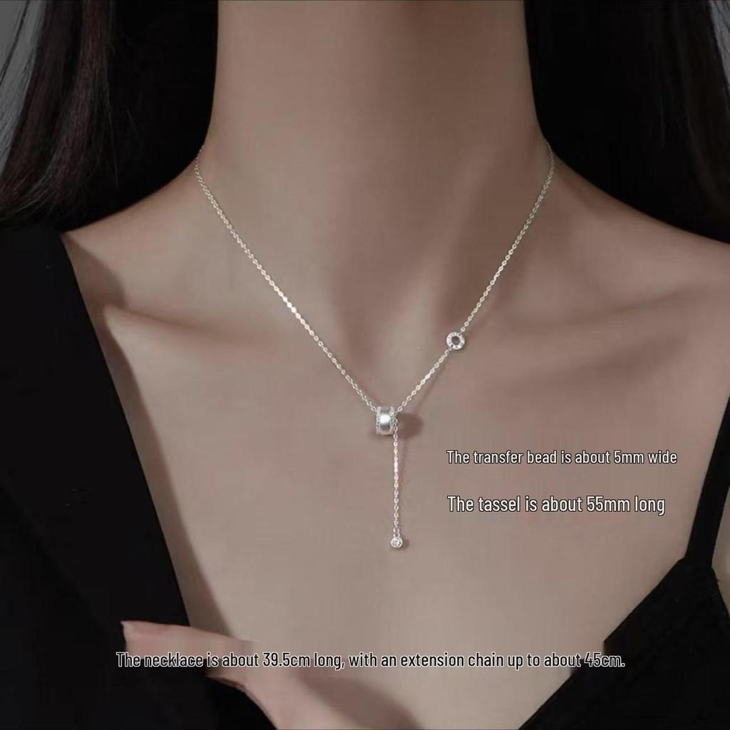 2025 New Style Slim Waist Light Luxury 925 Sterling Silver Clavicle Necklace for Women