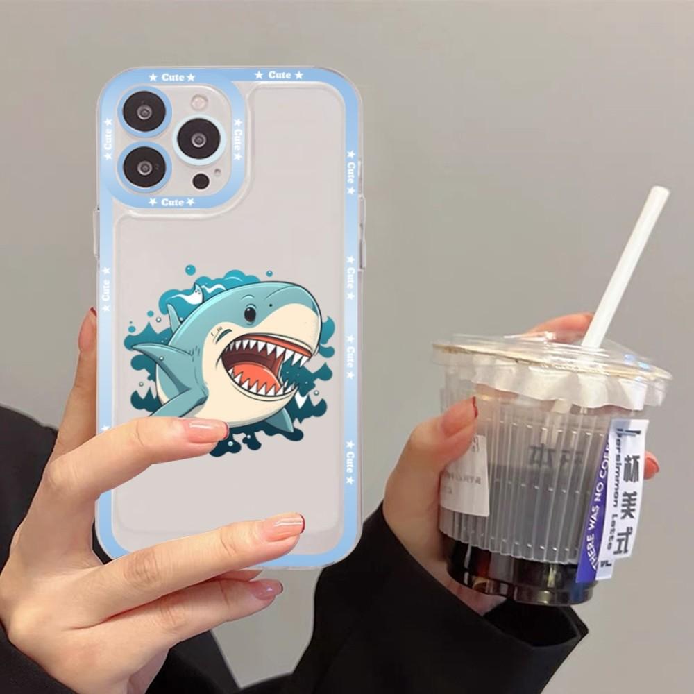 Cute Shark Phone Case For Redmi 7 8 9 A For Redmi Note 5 7 8 9 10 11 Pro Max 4G 5G Funfas