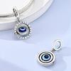 Original 925 Sterling Silver Charms Rotatable Blue Eye Golden Sun Moon Pendant Fit Original Bracelet For Women DIY Jewelry Gift