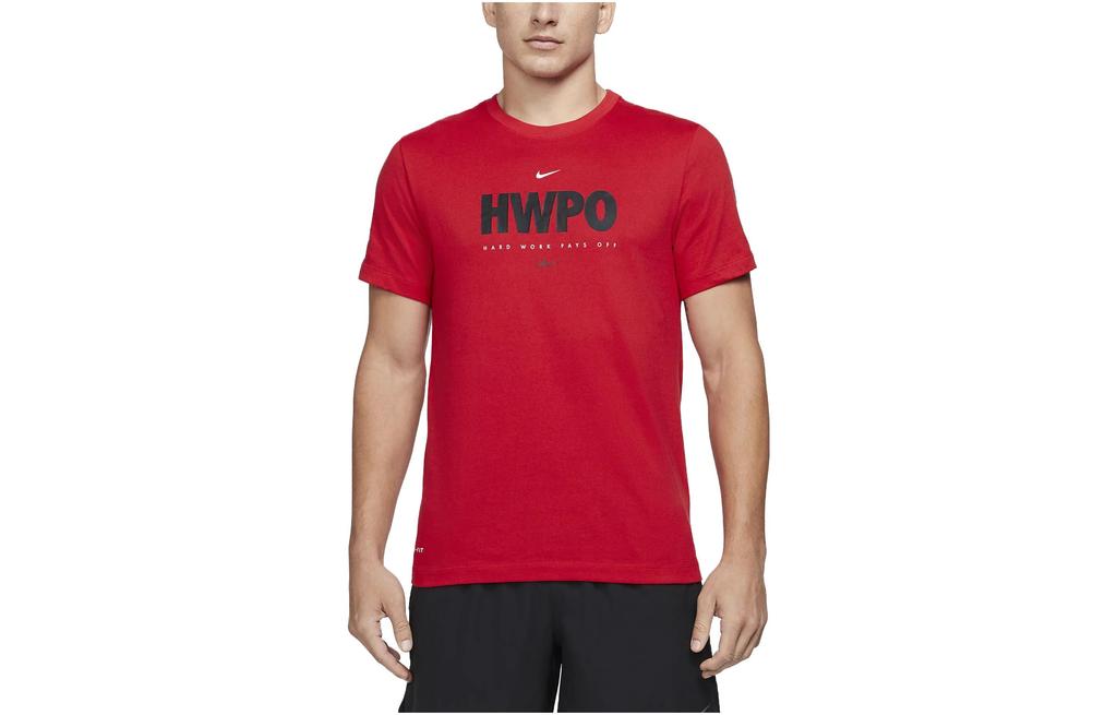 Nike T Shirts Men's Red Crew Neck Moderate DA1594-657