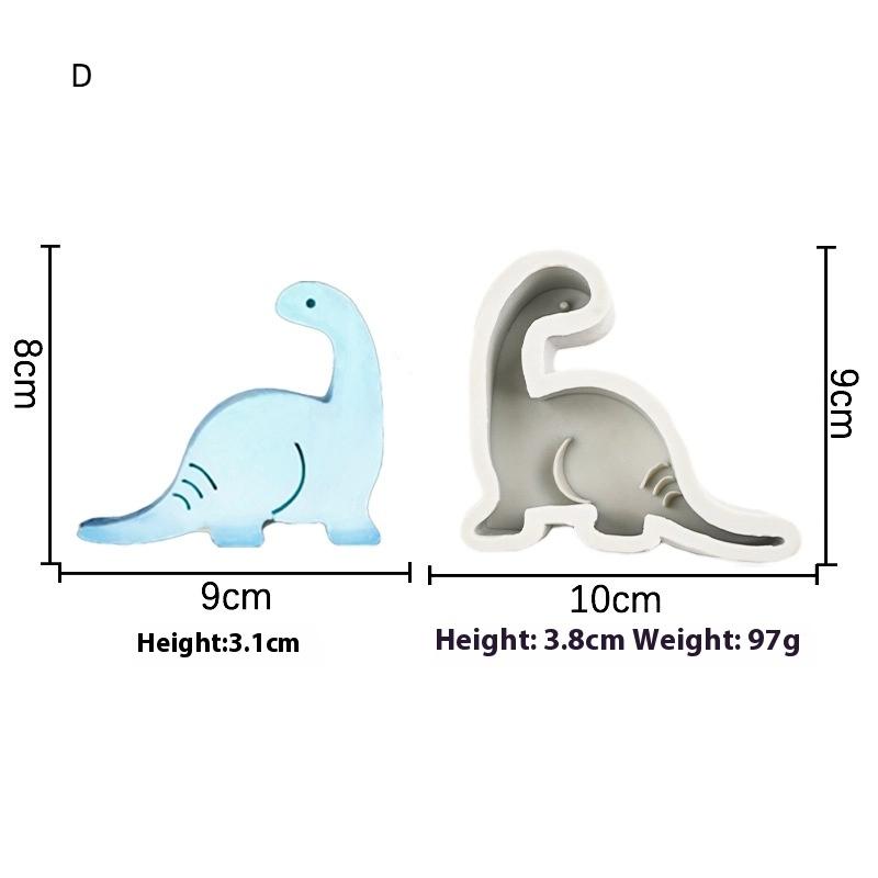 Making Supplies 1PCS 3D Dinosaur Giraffe Elephant Soap Candle Plaster Resin Decoration Silicone Animal Candle Mold