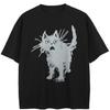 Streetwear Panická kočka Grafické tričko Bavlněné tričko Unisex Topy Trička Letní Krátký rukáv T-shirt