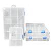 Portable Jewelry Screw Containers PP Plastic 6/7/8/10 Grids Jewelry Beads Earring Case with Removable Dividers Jewlery Box