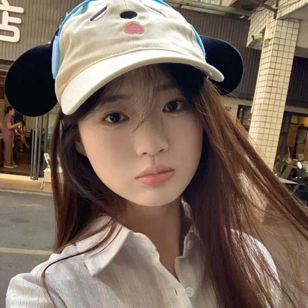 Breathable Eyewear Puppy Cap Sweet Puppy Hat with Big Ears Headset Dog Baseball Cap  Sunshade