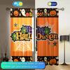 2 Stück Happy Halloween Bedruckter Vorhang für Heimdekoration - Stangentasche Fensterbehandlung für Schlafzimmer, Büro, Küche, Wohnzimmer