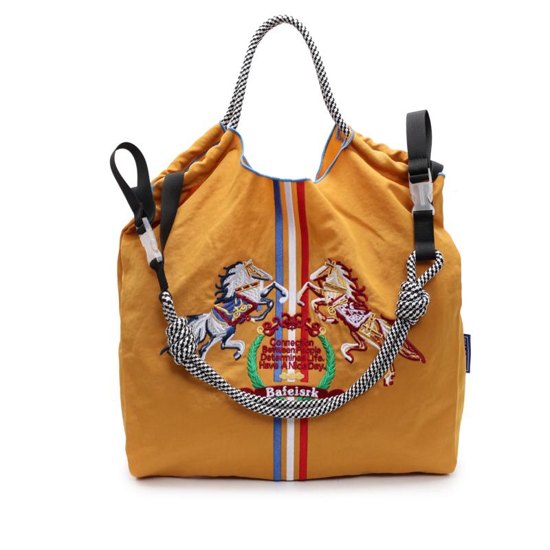 Fashionable Large Capacity Ma'am Canvas Bag  New Cloth Shoulder Tote Bags Drawstring Shopping Handbag Thin Style Canvas Bag