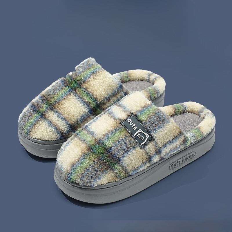 New Thick-soled Cotton Slippers, Warm and Anti-slip Women's Outerwear Shoes