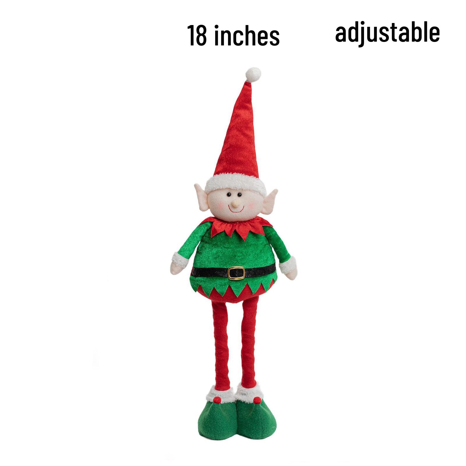 Christmas Elf and Reindeer Figurine Ornaments – Red & Green Festive Decor