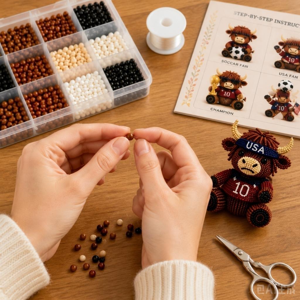 DIY Animal Bead Kit with Instruction Manual Handcrafted Jewelry Art Set for Creative Beading Projects and Craft Activities for Beginners and Kids